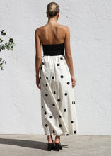 Polka Dot Maxi Strapless Dress