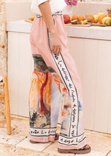 Graffiti Print Casual Wide-leg Straight Pants