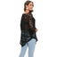 Black Crochet Lace Poncho Top