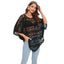 Black Crochet Lace Poncho Top