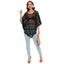 Black Crochet Lace Poncho Top