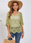 Crochet Top with Batwing Sleeve