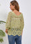 Crochet Top with Batwing Sleeve