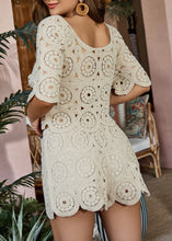 Crochet Crop Top and Hot Shorts Set