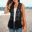 Crochet Vest Sleeveless Boho Lace Cardigan