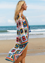 Crochet Long Sleeve Kimono Cardigan