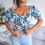 Chiffon Square Neck Crop Top