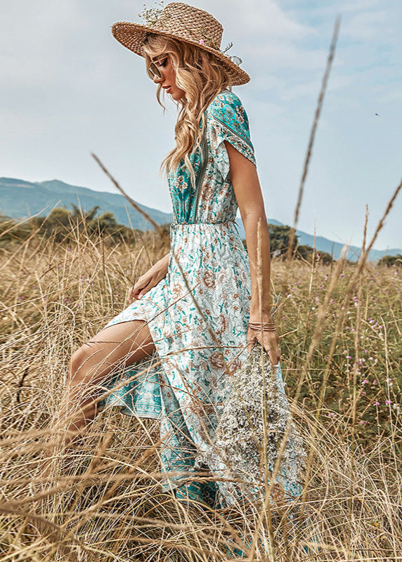 Boho Print Maxi Dress GLEAMISS Boho Print Maxi Dress GLEAMISS