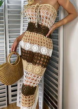 One Shoulder Crochet Maxi Dress