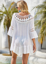 White Crochet Cover Up Blouse