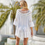 White Crochet Cover Up Blouse